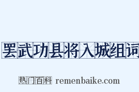 罢武功县将入城组词是什么意思的图片